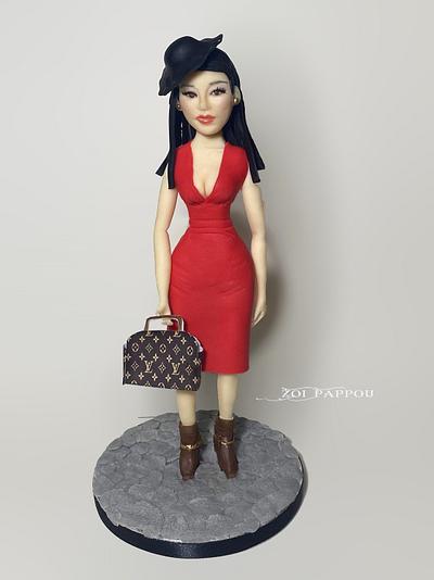 Standing sugar woman - Cake by Zoi Pappou