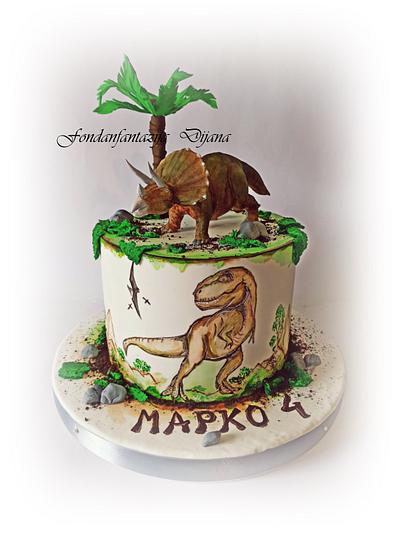 Dinosaur themed cake - Cake by Fondantfantasy