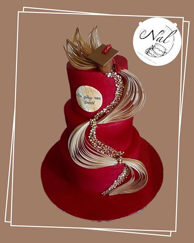 Gold and red - Cake by Nal