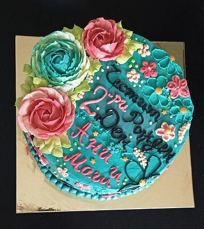 Flowers cake - Cake by BoryanaKostadinova