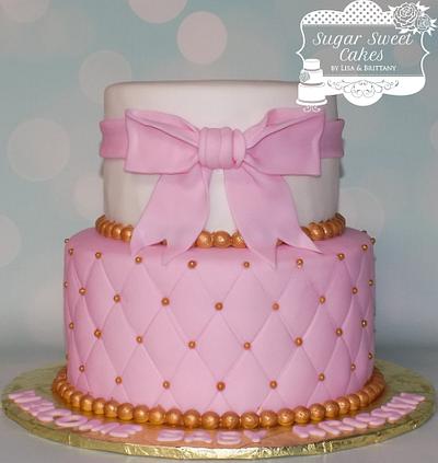 Gold & Pink Baby Shower - Cake by Sugar Sweet Cakes