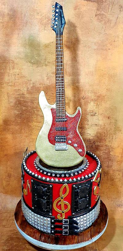 Wedding cake guitar - Cake by Los dortos