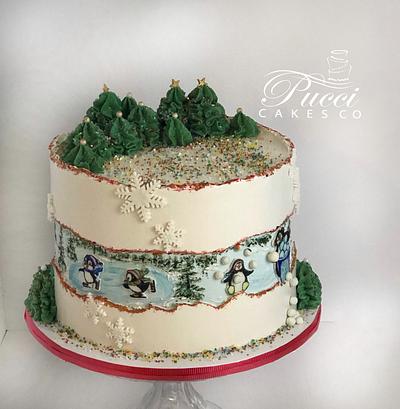 Christmas Fault Line - Cake by Pucci Cakes Co