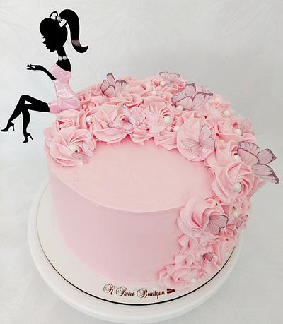 The girl whit butterflies  - Cake by Kristina Mineva