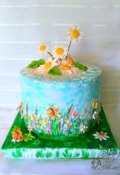 Flowers cake - Cake by Édesvarázs