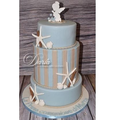 Sea themed first communion cake - Cake by Daria Albanese