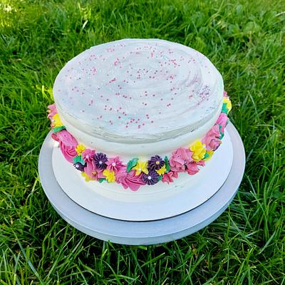 Vanilla Flower Cake - Cake by Kristina Mineva
