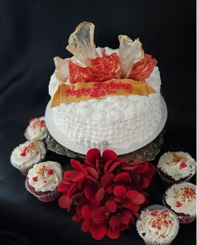 Vanilla Almond Birthday Cake - Cake by Celene's Confections