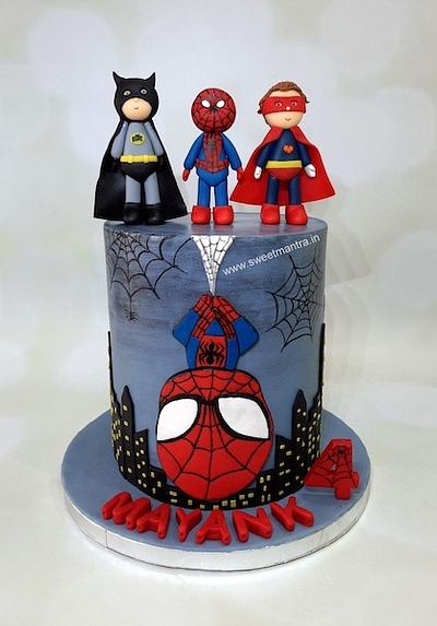 Spiderman web design cake - Cake by Sweet Mantra Homemade Customized Cakes Pune