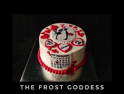 Anniversary cake  red velvet  - Cake by thefrostgoddess