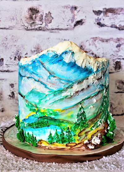 Painted Mountain Cake - Cake by TortIva