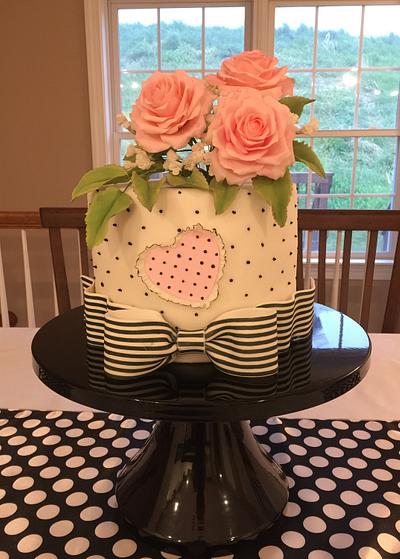 roses cake with bow - Cake by rdevon
