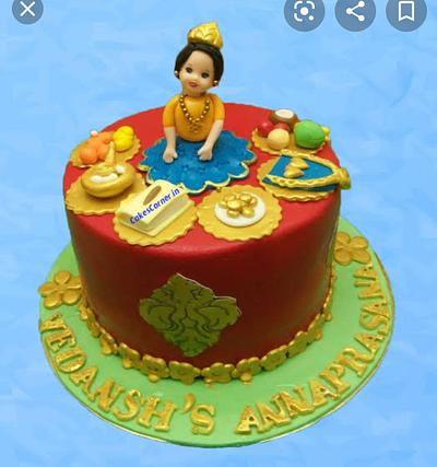 Rice eating ceremony - Cake by Princy