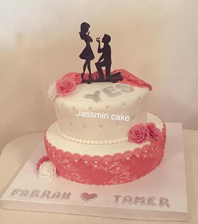 Engagement Cake - Cake by Jassmin cake in Egypt 