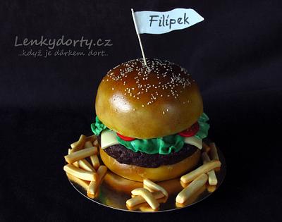 Burger cake - Cake by Lenkydorty