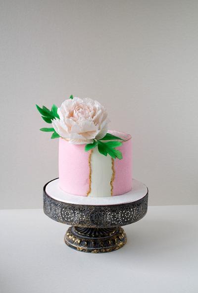sugar peony - Cake by Dimi's sweet art