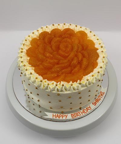 Fresh Cream Orange Cake - Cake by Shilpa Kerkar