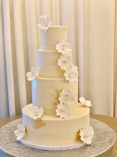 Ivory Wedding Cake - Cake by Brandy-The Icing & The Cake