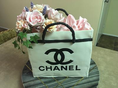 50th Designer Shopping Bag cake - Cake by Sweet Art Cakes