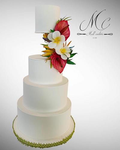 Exotique Wedding cake  - Cake by Cindy Sauvage 