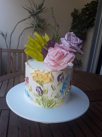 Buttercream Flower cake - Cake by Cristina Arévalo- The Art Cake Experience