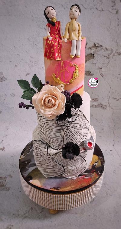 Wedding Cake For A Blind Couple - Cake by Sayantanis Culinary Delight
