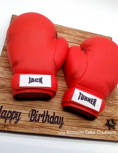 Boxing Glove Cakes - Cake by Lily Blossom Cake Creations