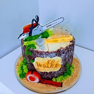 tree stump - Cake by alenascakes