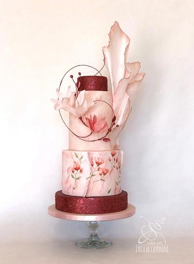Dreaming rose wedding cake - Cake by Cecilia Campana