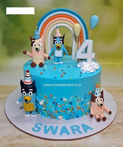 Bluey and Bingo cake - Cake by Sweet Mantra Homemade Customized Cakes Pune