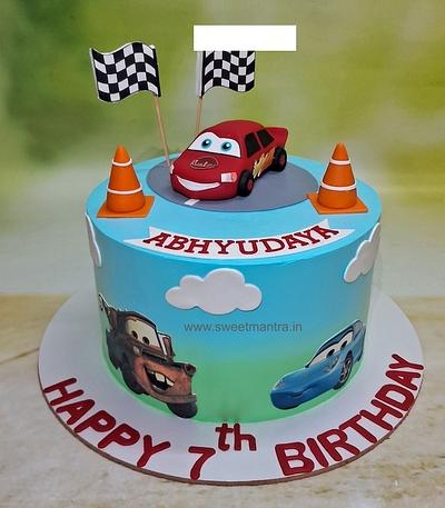 Car cream design cake - Cake by Sweet Mantra Homemade Customized Cakes Pune