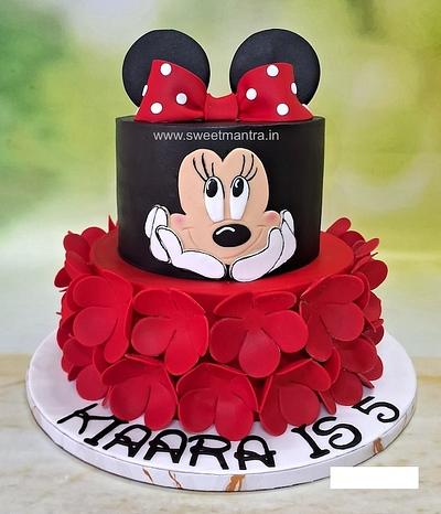 Minnie mouse 2 tier cake - Cake by Sweet Mantra Homemade Customized Cakes Pune