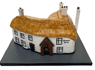 3d Thatched 16th century Country pub cake - Cake by Gina Molyneux