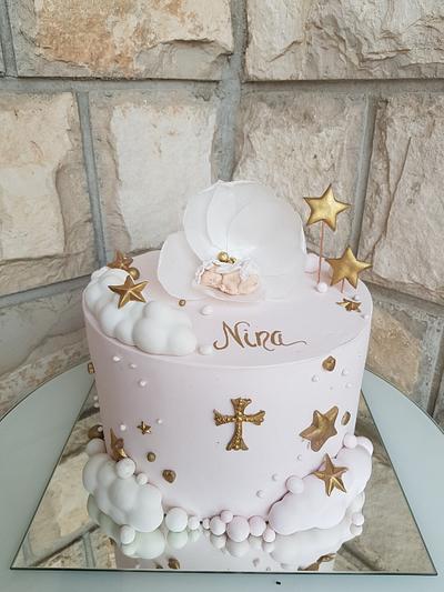 Baby girl christening cake - Cake by TorteMFigure