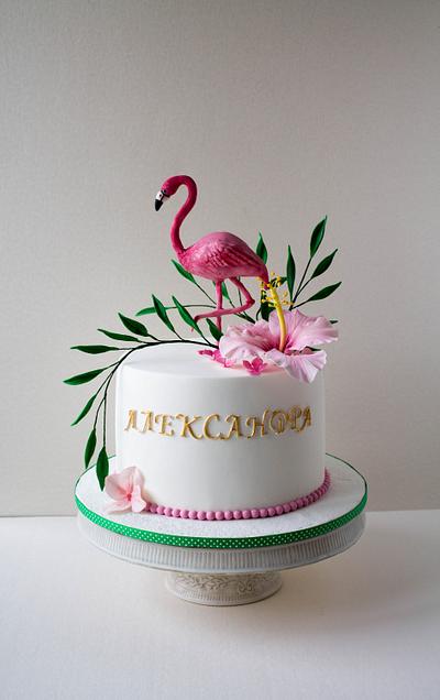Flamingo  - Cake by Dimi's sweet art