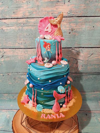 Mermaids and Ariel - Cake by ClaudiaSugarSweet