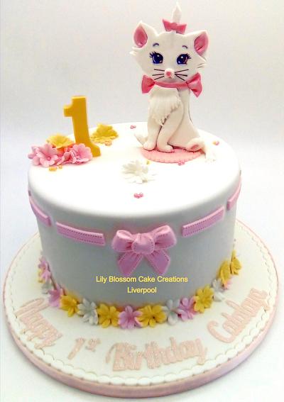 Marie Aristocats 1st Birthday Cake - Cake by Lily Blossom Cake Creations
