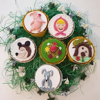 Masha And The Bear muffins - Cake by TORTESANJAVISEGRAD