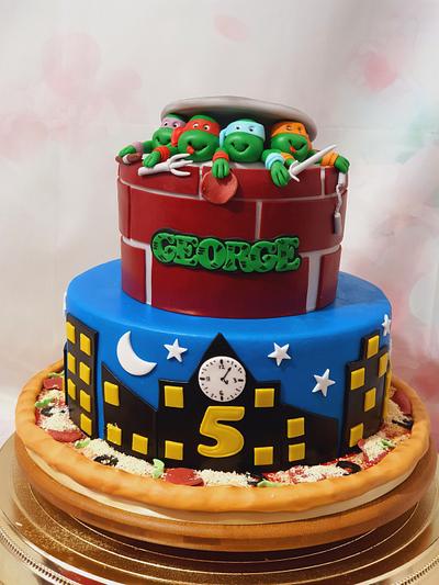 Ninja Turtles - Cake by ClaudiaSugarSweet