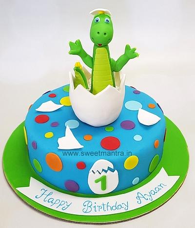 Baby Dinosaur cake - Cake by Sweet Mantra Homemade Customized Cakes Pune
