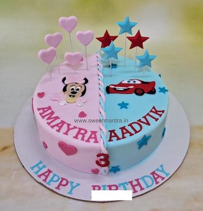 Cake for twin brother sister - Cake by Sweet Mantra Homemade Customized Cakes Pune