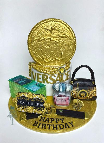 Versace Cake with sugar accessories  - Cake by Color Drama Cakes