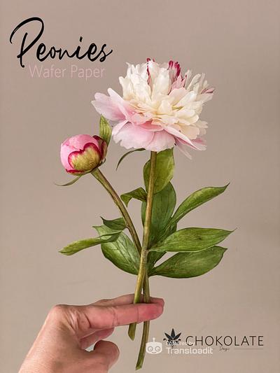 Edible Wafer Paper Flowers | PEONY - Cake by ChokoLate Designs