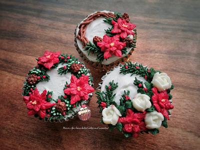 Christmas Wreath Cupcakes - Cake by Maria's
