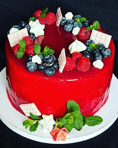 Raspberry and cheese cake  - Cake by Sona617