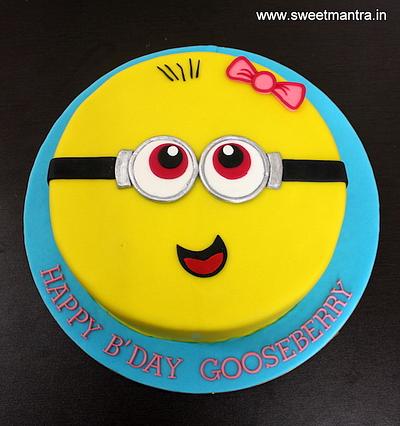 Girly Minion cake - Cake by Sweet Mantra Homemade Customized Cakes Pune