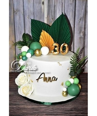 Balloon and leaf for 30th birthday cake - Cake by Daria Albanese