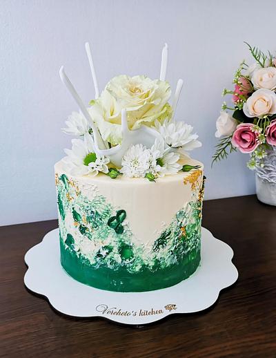 Elegant green cake  - Cake by Vyara Blagoeva 