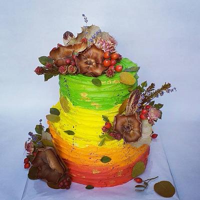 Autumn wedding cake - Cake by vunemarcipanu