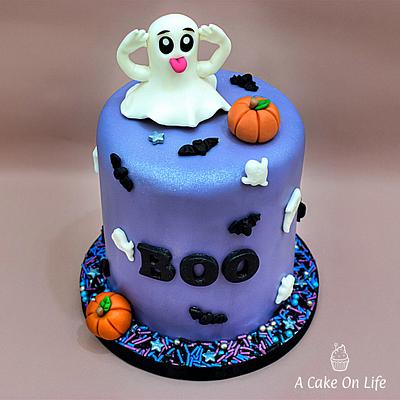 Cheeky Ghost Halloween Cake - Cake by Acakeonlife